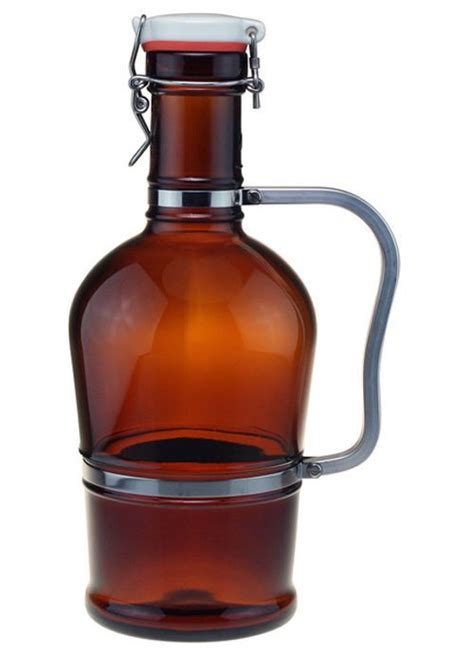 Beer Growler Classic Amber 2 Liter Litre Pub Bar Tap Brew Bottle Carafe