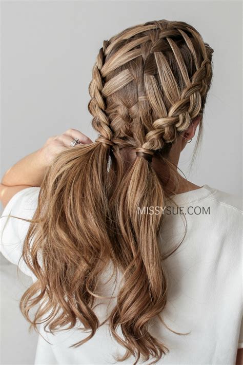 Double Waterfall Braid High Bun Missy Sue