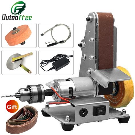 Mini Electric Belt Sander Diy Polishing Grinding Machine