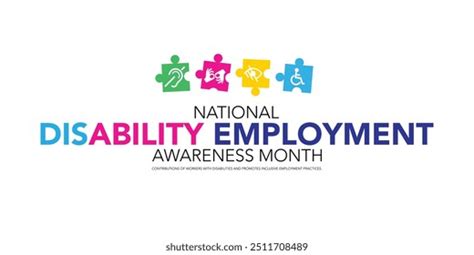 73 National Disability Employment Awareness Day Stock Vectors And