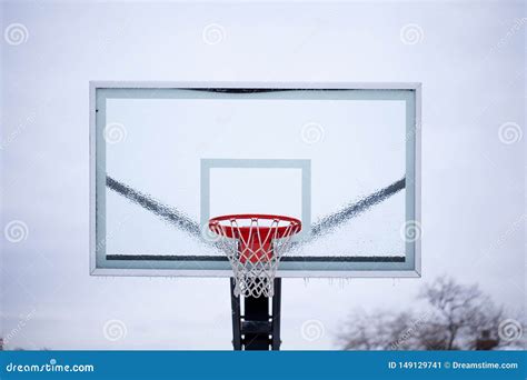 Ice Basketball Backboard Stock Image Image Of Court 149129741