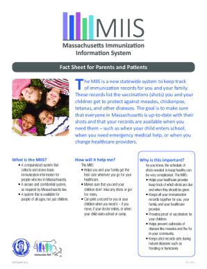 Fillable Online Fact Sheet For Parents And Patients The Miis Is A New