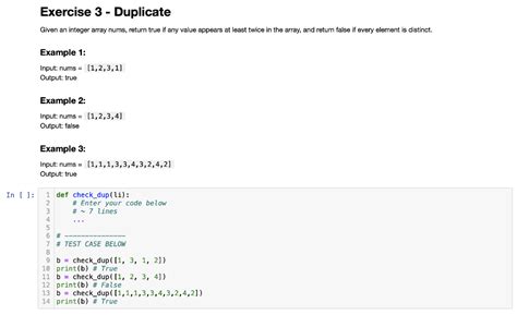 Solved Exercise 3 Duplicate Given An Integer Array Nums Chegg