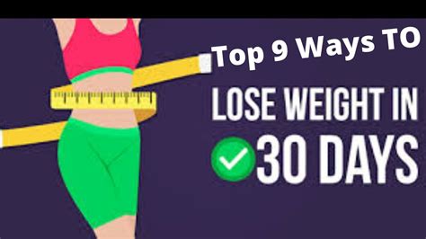 9 Easy Ways To Lose Weight In 30 Days Youtube