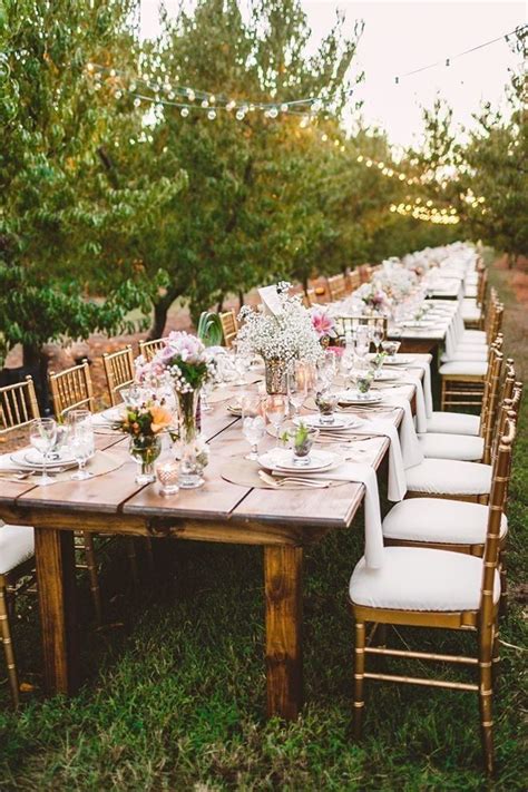 Friendly Farm To Table Dinner Party Orchard Wedding Outdoor