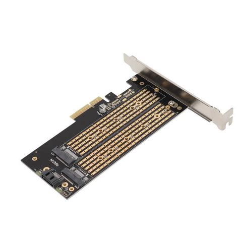 Vvikizy Adaptateur PCIE Carte Adaptateur Double M 2 SSD Vers Carte D