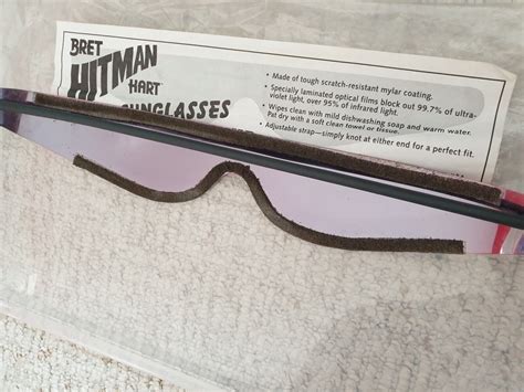 Wwf Original Bret Hitman Hart Sunglasses Shades Pink Wwe Vintage Rare Wcw 1989 Ebay