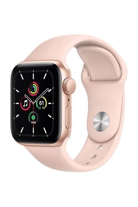 Apple Watch Se Gps 44 Mm Altın Rengi Alüminyum Kasa Ve Kum Pembesi Spor