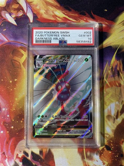 Mavin Pokemon Card Darkness Ablaze Butterfree VMAX Holo FULL ART