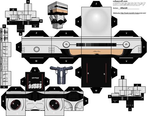 Image Detail For Blog Paper Toy Papertoy Robocop Template Preview