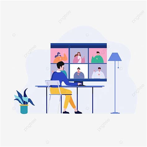 Online Conference Clipart Transparent Background, Online Conference ...