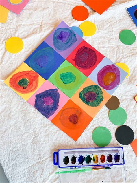 Kandinsky Inspired Circle Art For Kids Toddler Approved