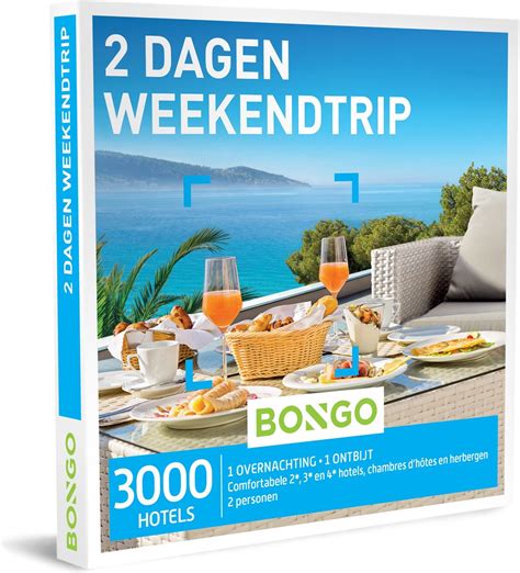 Bongo Bon 2 Dagen Weekendtrip Cadeaubon Cadeaukaart Cadeau Voor Man