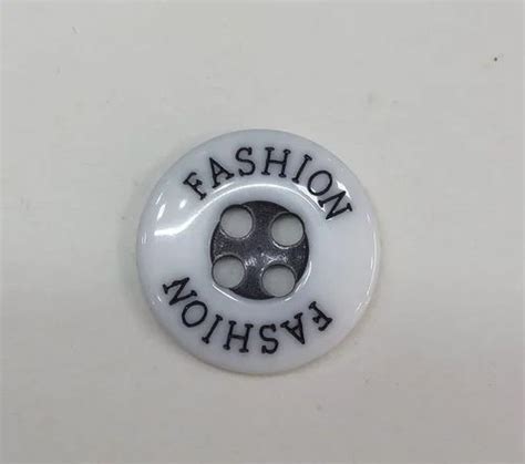 Round Printed White Plastic Shirt Button Size Dimension Mm