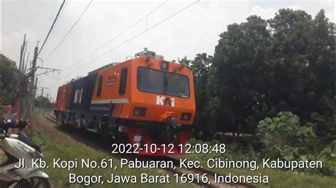 Kereta Ukur Jalan Rel Dan Laa Melintas Menuju Stasiun Nambo Youtube