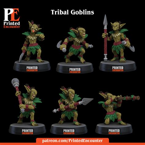 3d Printable Tribal Goblins Free By Printed Encounter