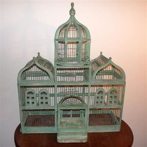 Large Victorian Style Bird Cage Vintage Birdcage Distressed Handmade