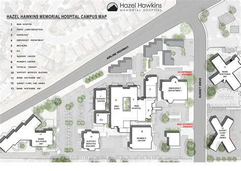 Campus Map Hazel Hawkins Memorial Hospital