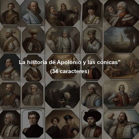 La historia de Apolonio y las cónicas 34 caracteres Directorio de