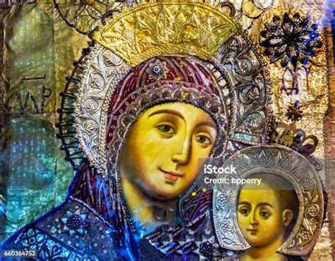 Maria Icon Gereja Ortodoks Yunani Nativity Betlehem Tepi Barat