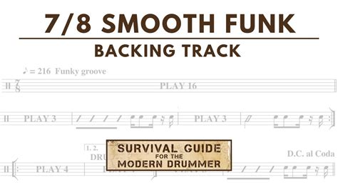 Funk Backing Track For Drummers Drumless Guide Chart Youtube