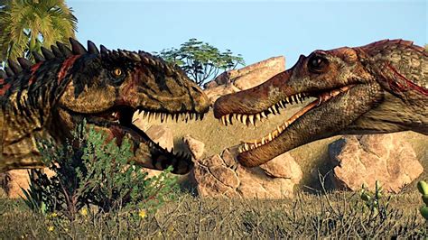 Jurassic World Dominion Giganotosaurus Vs Spinosaurus Jurassic