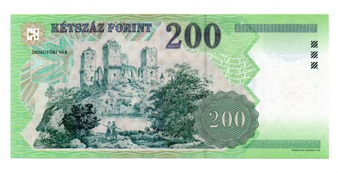 200 Forint Bankjegy 2001 Fe Unc Eremshophu