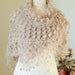 Wedding Shawlcrochet Shawl Nude Shawl Bridal Bolero Etsy