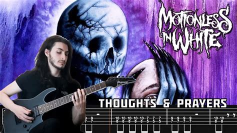 Motionless In White Thoughts Prayers GUITAR COVER Screen TABS