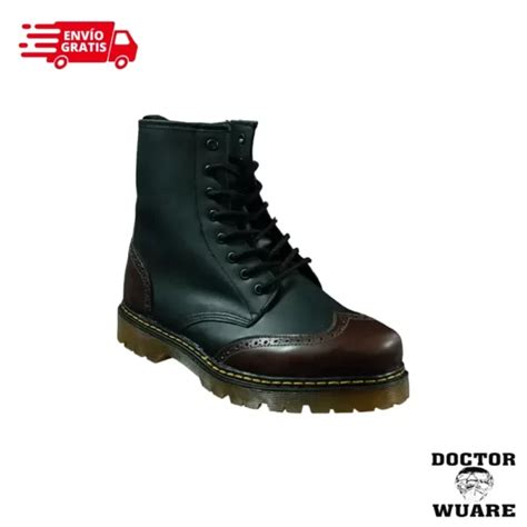 Bota De Piel Bostoniana Negro Y Caf Doctor Wuare Botas Estilo