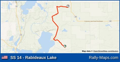 Ss 14 Rabideaux Lake Stage Map Ojibwe Pro Rally 1987 🌍 Rally