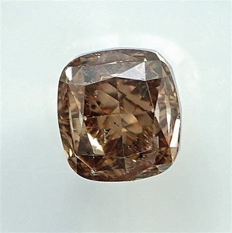 Diamond 1 00 Ct Cushion Natural Fancy Yellowish Brown Catawiki