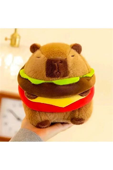 Choice Hamburg Capybara Plush Toy Fluffty Kawaii Plushie Doll