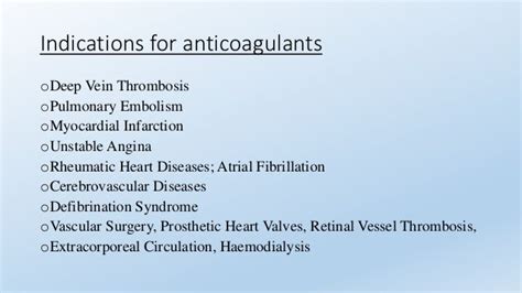 Antiplatelets and anticoagulants