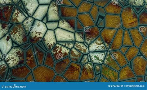 Abstract Shattered Texture Effect In Rich Colors Made Of Various Polygonal Mosaics Stock Image