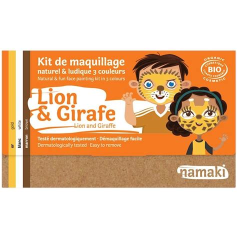 Maquillage Namaki 3 Couleurs Lion Girafe Ekobutiks L Ma Boutique