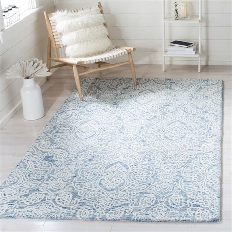 Safavieh Metro Lorenzina 6 X 6 Ft Wool Blueivory Square Indoor