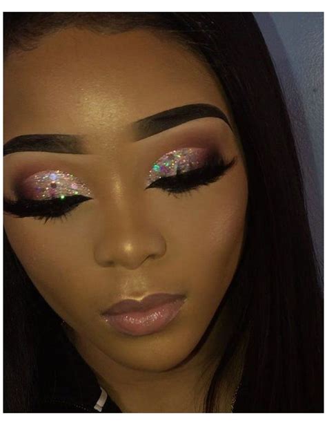 Pin By Jazmine Kellogg On Makeup Looks Glitter Makeup Looks Makeup For Black Skin Birthday