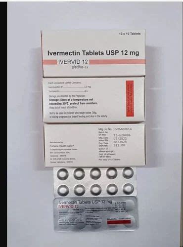 Ivervid 12mg Tablets At Rs 100 Strip Of 10 Tablets Ivermectin Tablets