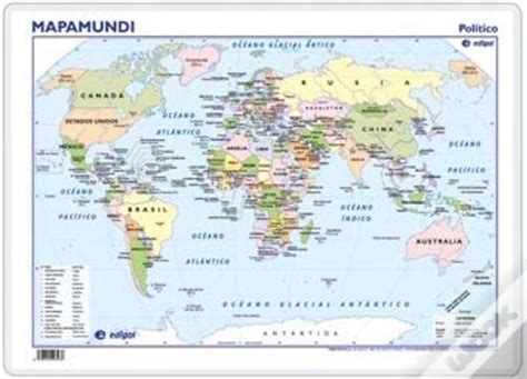 Mapa Escritorio Mapamundi Fisico Politico De Edigol Ediciones Livro