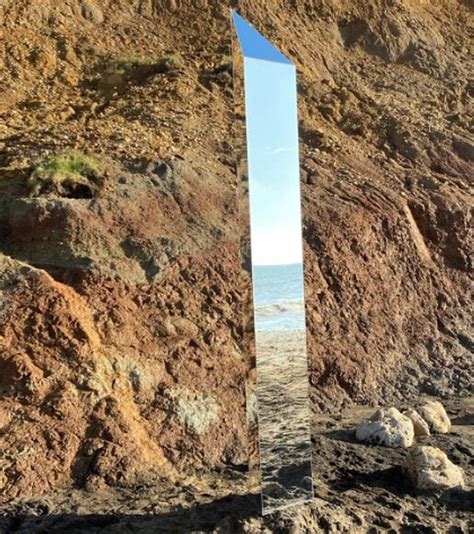 Isle Of Wight Monolith Magical Structure Appears On Beach Bbc News