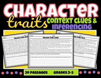 Character Traits Passages And Questions Inferencing Using Text