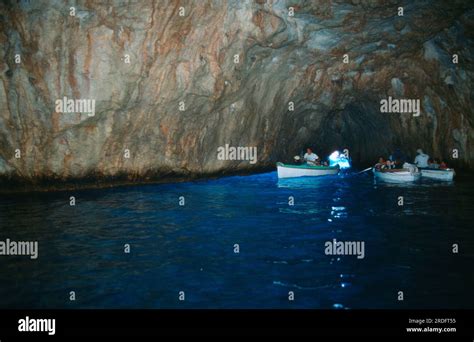 Blue Grotto Island Of Capri Gulf Of Naples Campania Italy Grotta