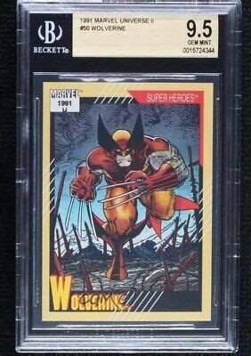 Impel Marvel Universe Series Ii Super Heroes Wolverine Bgs Gem