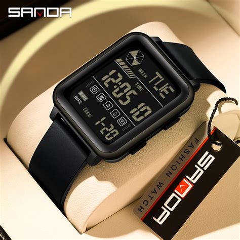 SANDA Reloj Digital Para Hombre Pulsera Deportiva Del Ej Rcito Militar