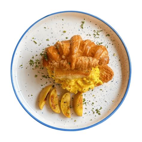 Croissant With Brie Scrambled Eggs Xanders Cafe