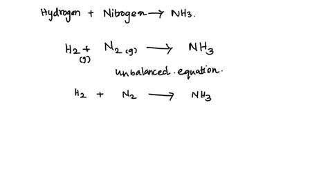 Solved Hydrogen Gas Combines With Nitrogen To Form Ammonia