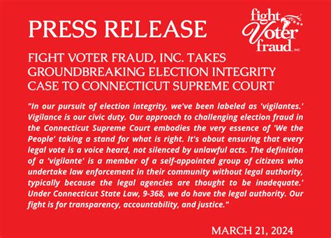 Fight Voter Fraud Inc Takes Groundbreaking Election Integrity Case To