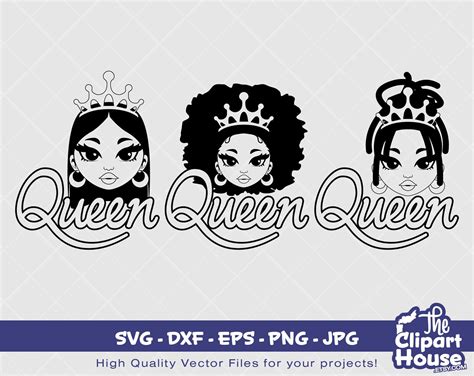 Peekaboo Queen Face Silhouette Digital Svg Dxf Eps Png Etsy