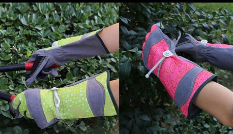 Washable Ladys Long Cuff Garden Gloves With Adjustable Etsy